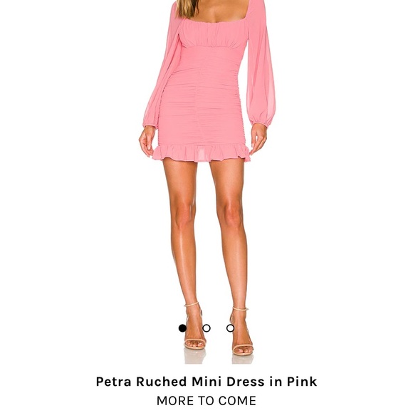 REVOLVE Petra Ruched Mini Dress in Pink - MORE TO COME - Picture 4 of 9